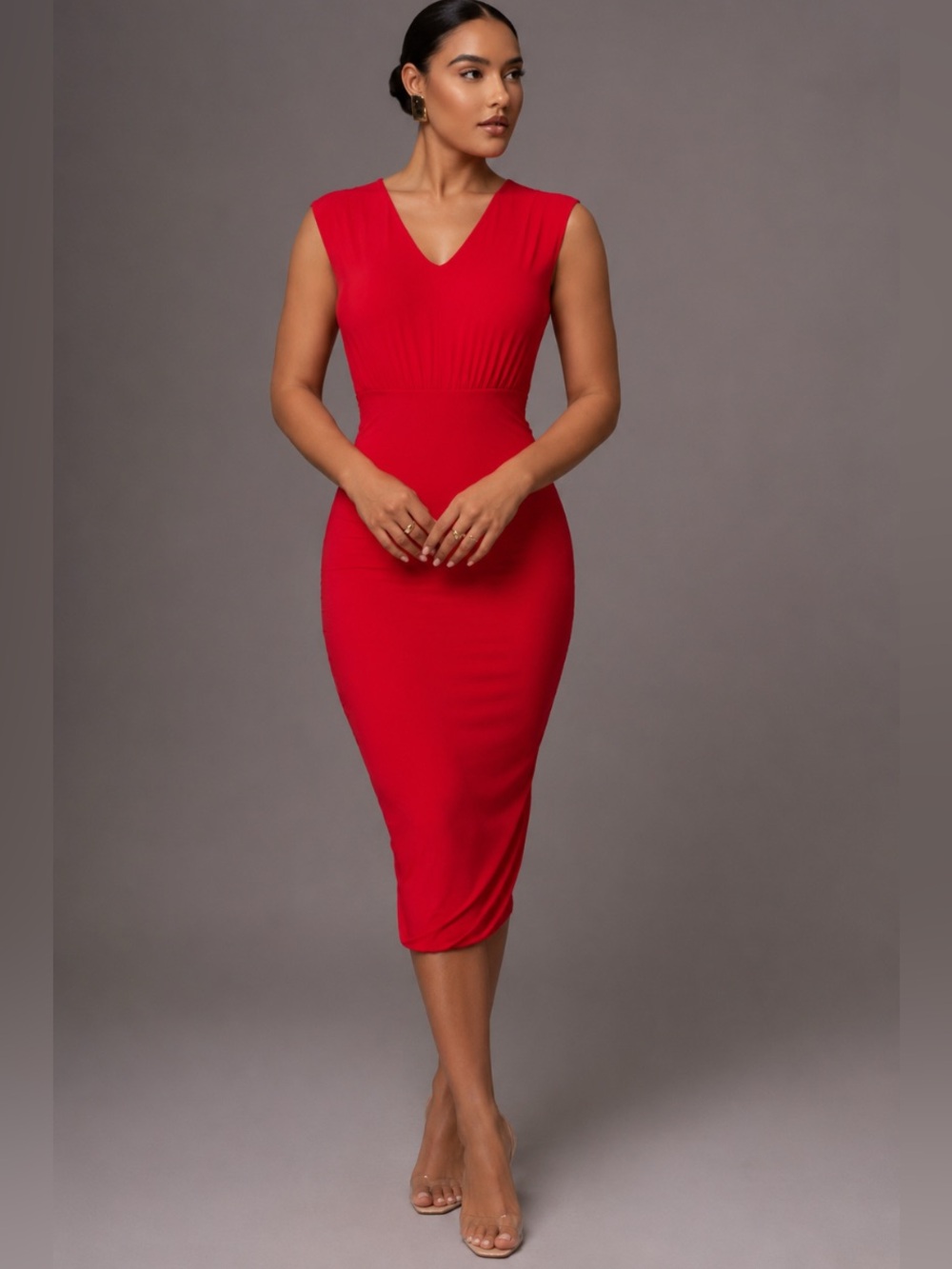 Alice + Olivia Ruched Midi Dress XS